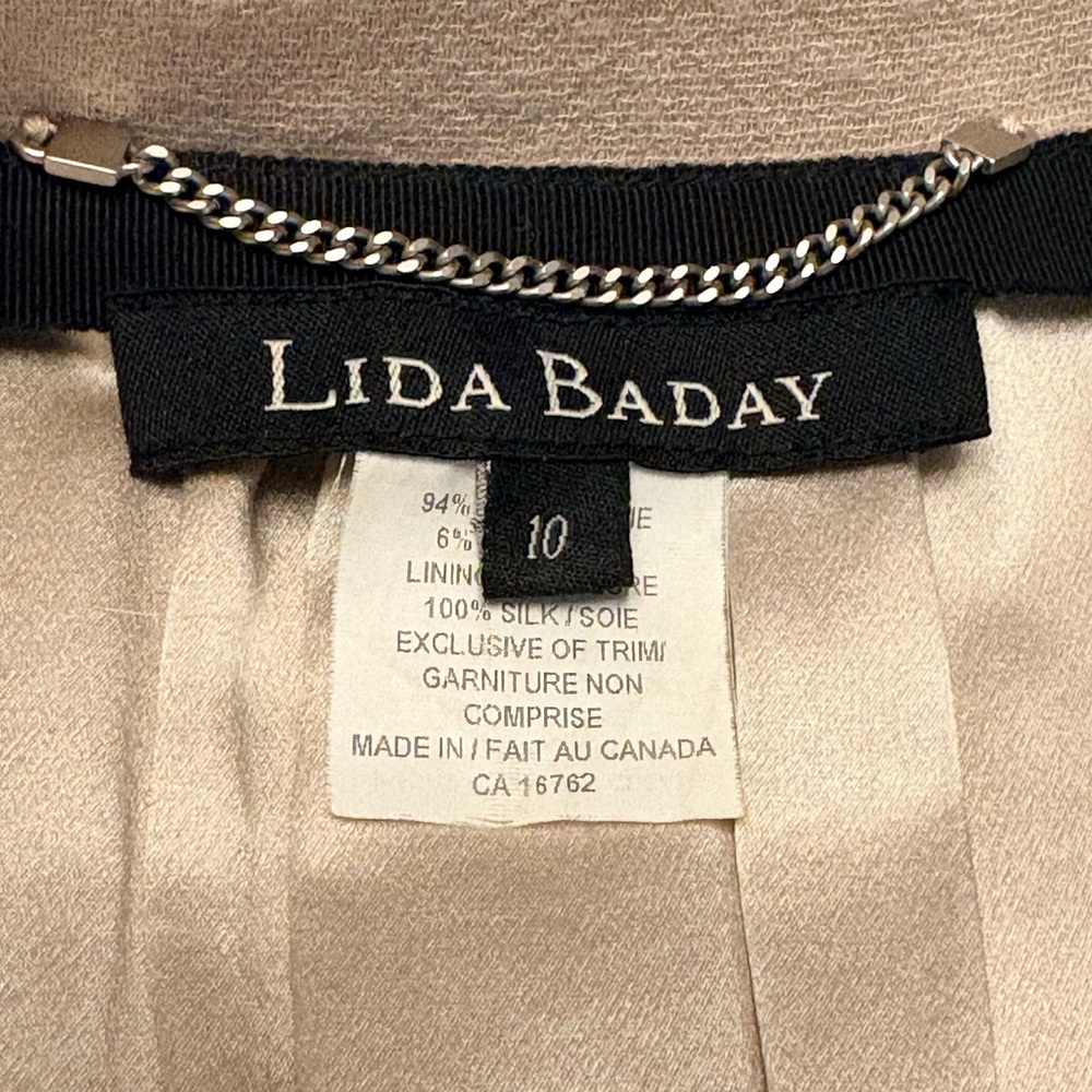 LIDA BADAY | Jacquard Tweed Overcoat - sz 10 - Picture 14 of 17
